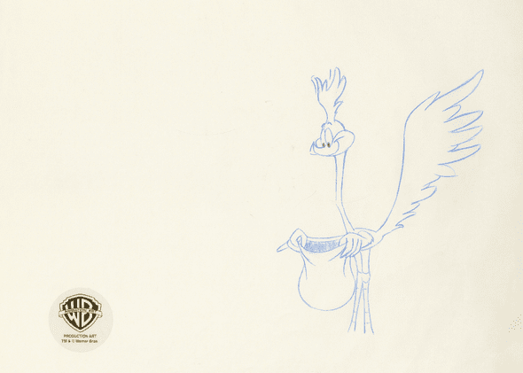 Looney Tunes Original Production Drawing: "Roadrunner"
