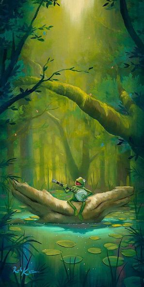 Rob Kaz Artist Signed Hand-Embellished Ltd Ed Gallery Wrap Canvas:"The Dreamers and Me"