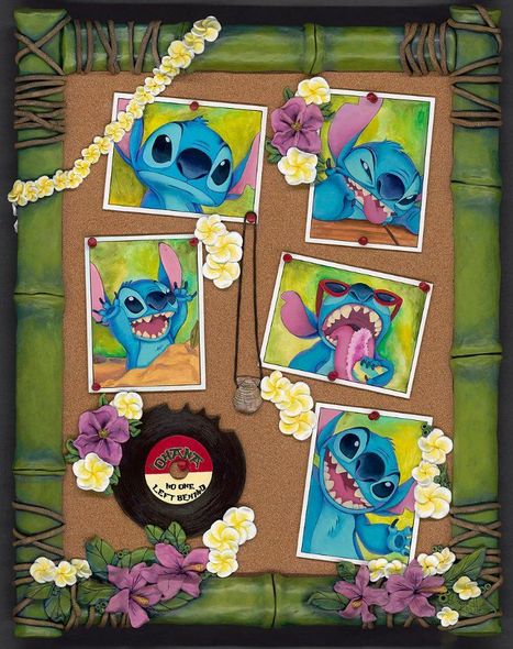 Denyse Klette Signed Disney Ltd Ed Gallery Wrap Canvas:"Stitch's Snapshots"