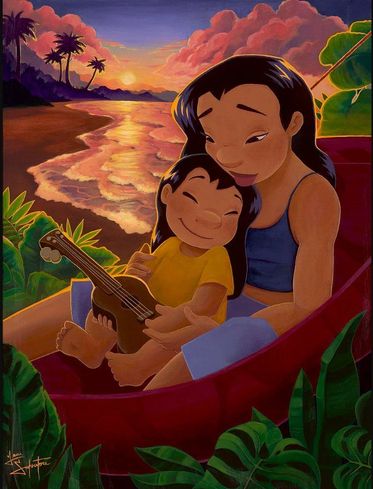 Jean Salvatore Signed Disney Ltd Ed Gallery Wrap Canvas:"The Love of a Sister"