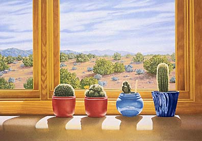 Lorna Patrick Limited Edition Serigraph on Paper: " Cactus "