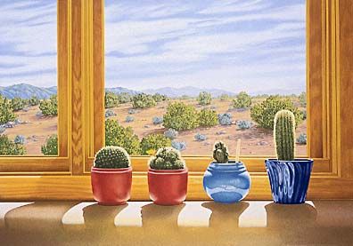 Lorna Patrick Limited Edition Serigraph on Paper: " Cactus "
