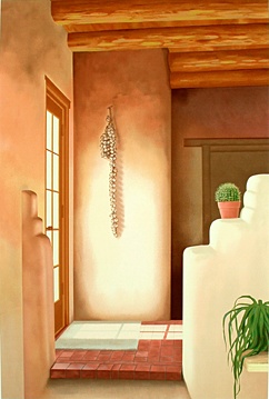 Lorna Patrick Limited Edition Serigraph on Paper: " Kiva Wall "