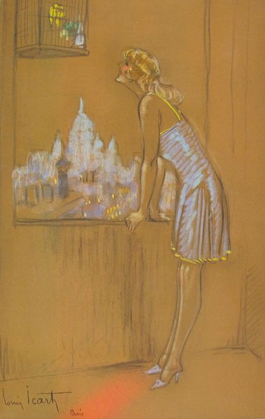 Louis Icart Limited Edition Giclee:"Yellow Bird"