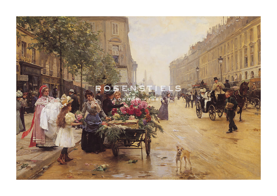 Louis Marie de Shryver Hand Numbered Limited Edition Print on Paper :"Rue Royale, Paris"