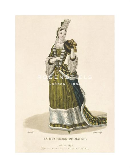 Louis-Marie Lante Hand Numbered Limited Edition Print on Paper :"La Duchesse du Maine"