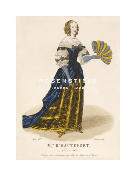 Louis-Marie Lante Hand Numbered Limited Edition Print on Paper :"Mlle d' Hautefort"