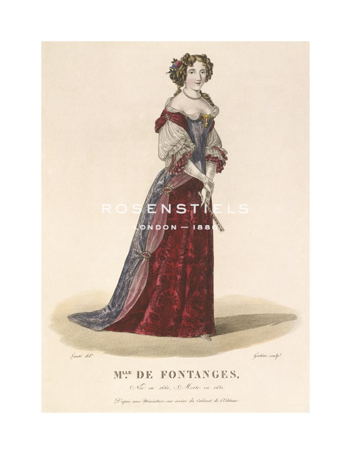 Louis-Marie Lante Hand Numbered Limited Edition Print on Paper :"Mlle de Fontanges"