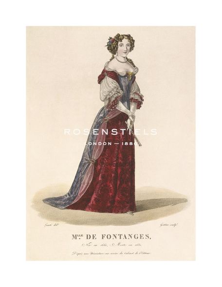 Louis-Marie Lante Hand Numbered Limited Edition Print on Paper :"Mlle de Fontanges"