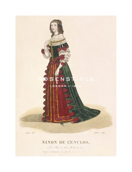 Louis-Marie Lante Hand Numbered Limited Edition Print on Paper :"Ninon de l'Enclos"