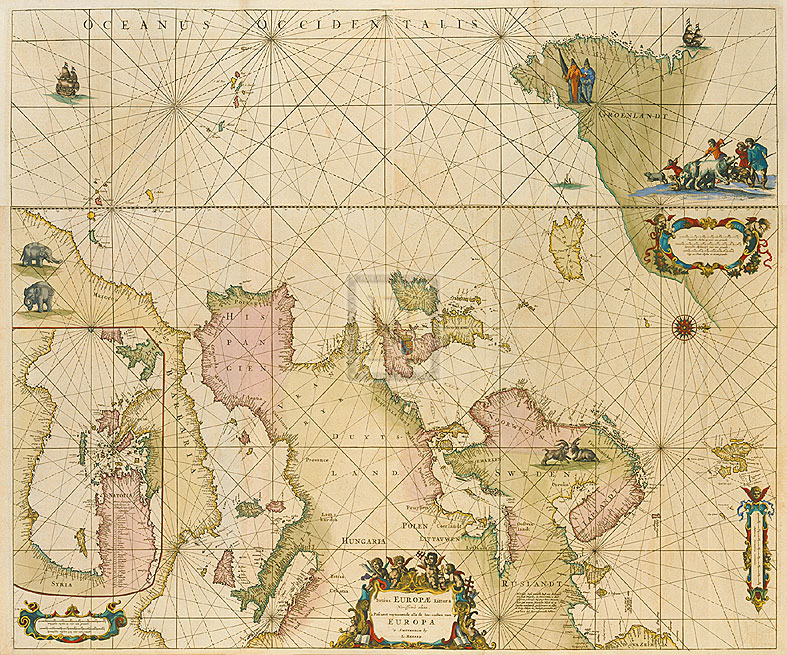 Louis Renard Hand Numbered Limited Edition Print on Paper :"Totius Europae Littora, 1715"