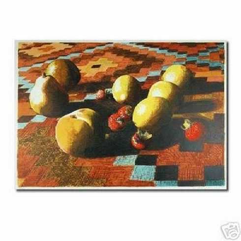 Lowell Nesbitt Limited Edition Serigraph Print: "Fruit" Lowell Nesbitt Limited Edition Serigraph Print: "Fruit"