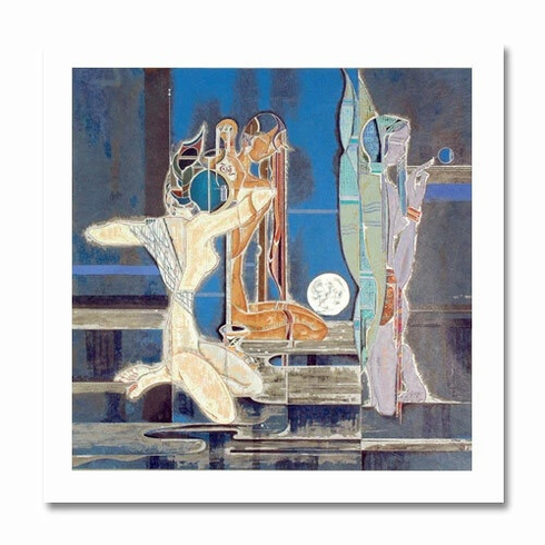 Lu Hong Limited Edition Serigraph Print: "Full Moon and Water" Lu Hong Limited Edition Serigraph Print: "Full Moon and Water"