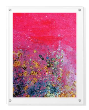 LuAnn Ostergaard Limited Edition Ready to Hang Giclee on Clear Acrylic Sustainable Bamboo: "Spring Boom III"