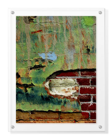 LuAnn Ostergaard Limited Edition Ready to Hang Giclee on Clear Acrylic: "Verdant Brick"