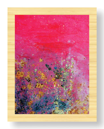 LuAnn Ostergaard Limited Edition Ready to Hang Giclee on Sustainable Bamboo: "Spring Boom III"