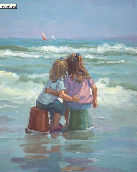 Lucelle Raad Handsigned and Numbered Limited Edition Print: "Red Sail"