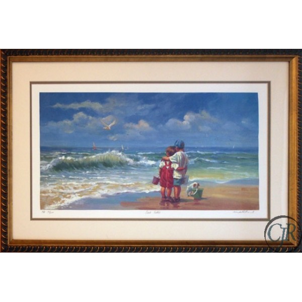 Lucelle Raad Serigraph on Paper:"Beach Buddies"