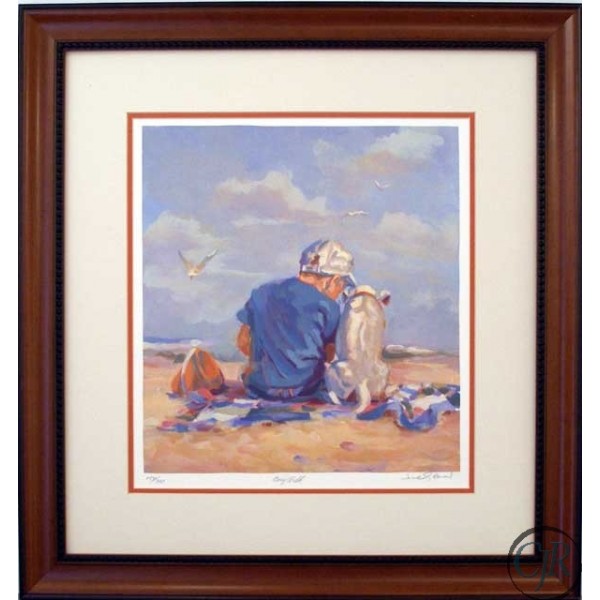 Lucelle Raad Serigraph on Paper:"Boy Talk"