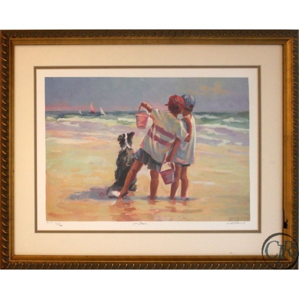Lucelle Raad Serigraph on Paper:"Sea Dogs"