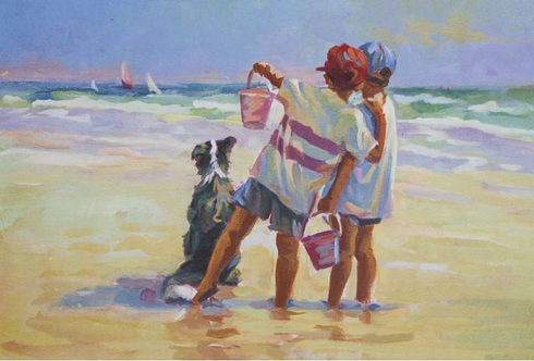 Lucelle Raad Artist Proof Serigraph on Paper:"Sea Dogs" Lucelle Raad Artist Proof Serigraph on Paper:"Sea Dogs"