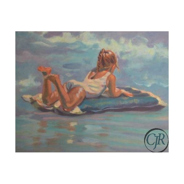 Lucelle Raad Serigraph on Paper:"Surfer"