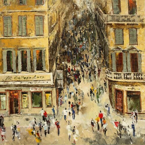 Lucy Liasheva Hand Signed and Numbered Limited Edition Artist Embellished Canvas Giclee: "Italy. Rome"