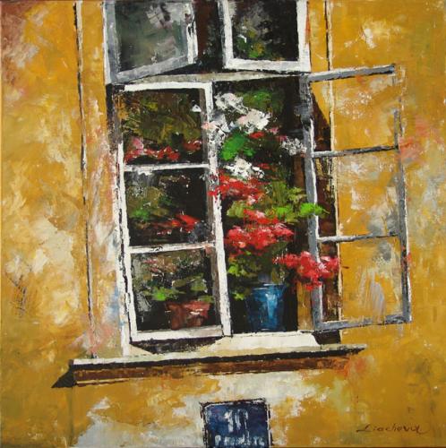 Lucy Liasheva Hand Signed and Numbered Limited Edition Artist Embellished Canvas Giclee: "Prague. Old Street #10"