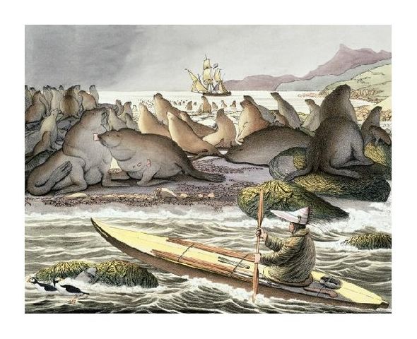 Luis Choris Fine Art Open Edition Gicl&eacute;e:"View of the Island of Saint-Paul in the Sea"