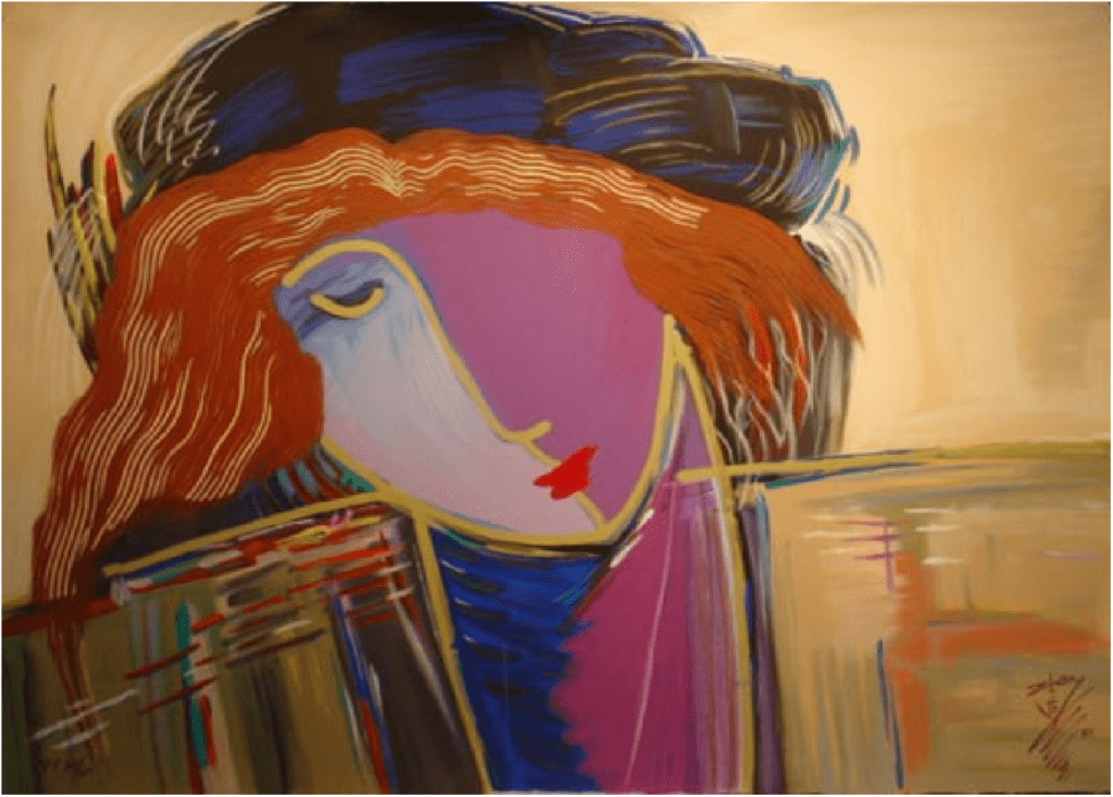 Lun Zen Artist Signed Limited Edition Serigraph on paper:"Dignity"