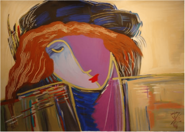 Lun Zen Artist Signed Limited Edition Serigraph on paper:"Dignity"