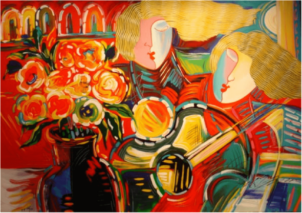 Lun Zen Artist Signed Limited Edition Serigraph on paper:"Summer Songs"