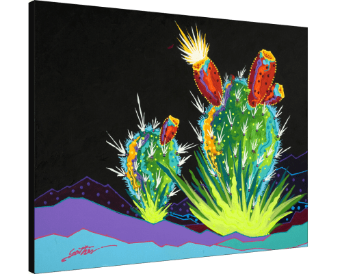 LYNDON GAITHER 16X20 WRAPPED CANVAS MIRROR EDGE:"DESERT ROSE"