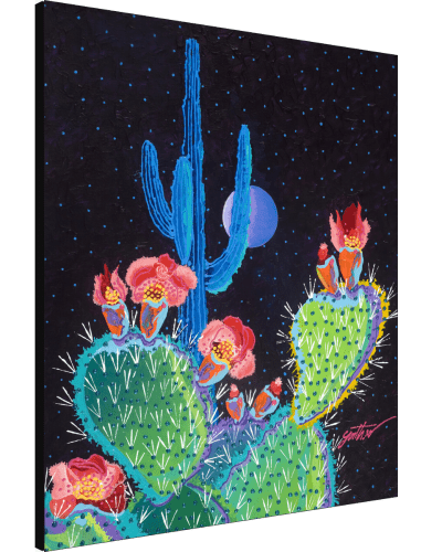 LYNDON GAITHER 20X16 WRAPPED CANVAS MIRROR EDGE:"FULL MOON"