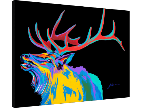 LYNDON GAITHER 40X30 WRAPPED CANVAS:"ROCKY MOUNTAIN ELK"