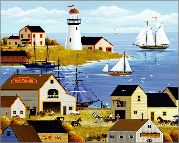 Lynn Kaatz Artist Personally Signed Canvas Giclee:"Sea Coast Light"