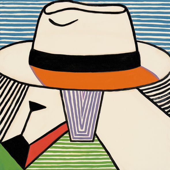 Lynne Bernbaum Limited Edition Museum Quality Gicl&eacute;e: "Panama Hats Series Classic"
