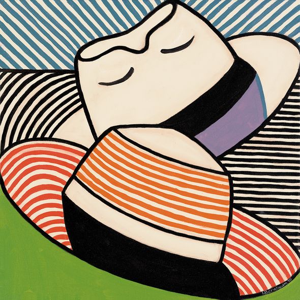 Lynne Bernbaum Limited Edition Museum Quality Gicl&eacute;e: "Panama Hats Series His & Hers"