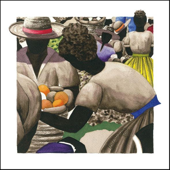 Lynne Bernbaum Limited Edition Museum Quality Gicl&eacute;e: "Petit Marche Couleur 11"