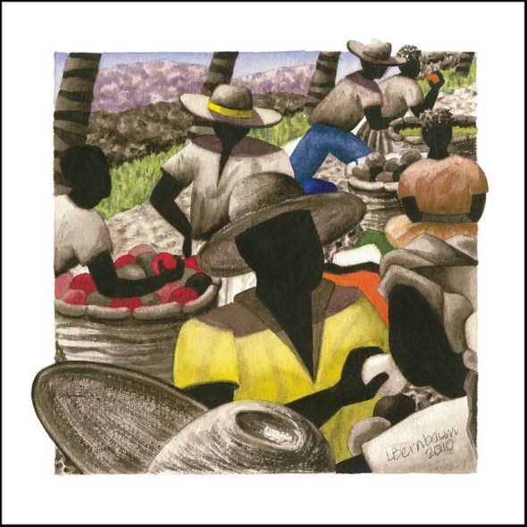 Lynne Bernbaum Limited Edition Museum Quality Gicl&eacute;e: "Petit Marche Couleur 6"