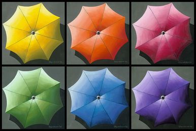 Lynne Bernbaum Limited Edition Museum Quality Gicl&eacute;e: "Umbrella Rainbow"