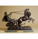 M. Leon Handcrafted Solid Bronze Sculpture"Chariot Race":