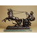 M. Leon Handcrafted Solid Bronze Sculpture"Chariot Race":