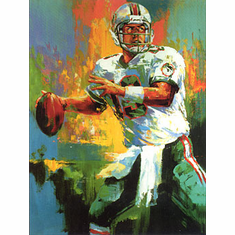 Malcolm Farley Handsigned and Numbered Limited Edition Giclee on Enhanced Canvas: "Dan Marino Hall of Fame"