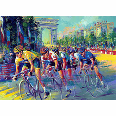 Malcolm Farley Handsigned and Numbered Limited Edition Giclee on Enhanced Canvas:" Triumph in Paris"