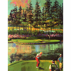 Malcolm Farley Limited Edition Enhanced Giclee on Canvas Countersigned by Jack Nicklaus: "17th at Sawgrass"