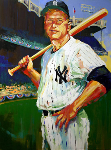 Malcolm Farley Limited Edition Giclee Inscribed with HRs: "Mickey Mantle Triple Crown HR Proof" Malcolm Farley Limited Edition Giclee Inscribed with HRs: "Mickey Mantle Triple Crown HR Proof"
