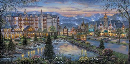 Robert Finale Original Art with Free Framing:"Pigeon Forge Memories"