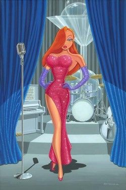 Manuel Hernandez Signed and Numbered Gicl&eacute;e on Canvas: "Diva in a Red Dress"