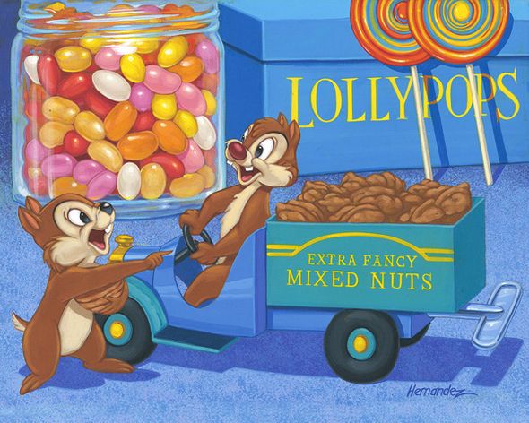 Manuel Hernandez Signed and Numbered Limited Edition Gicl&eacute;e on Canvas:"Trunk Full of Nuts"